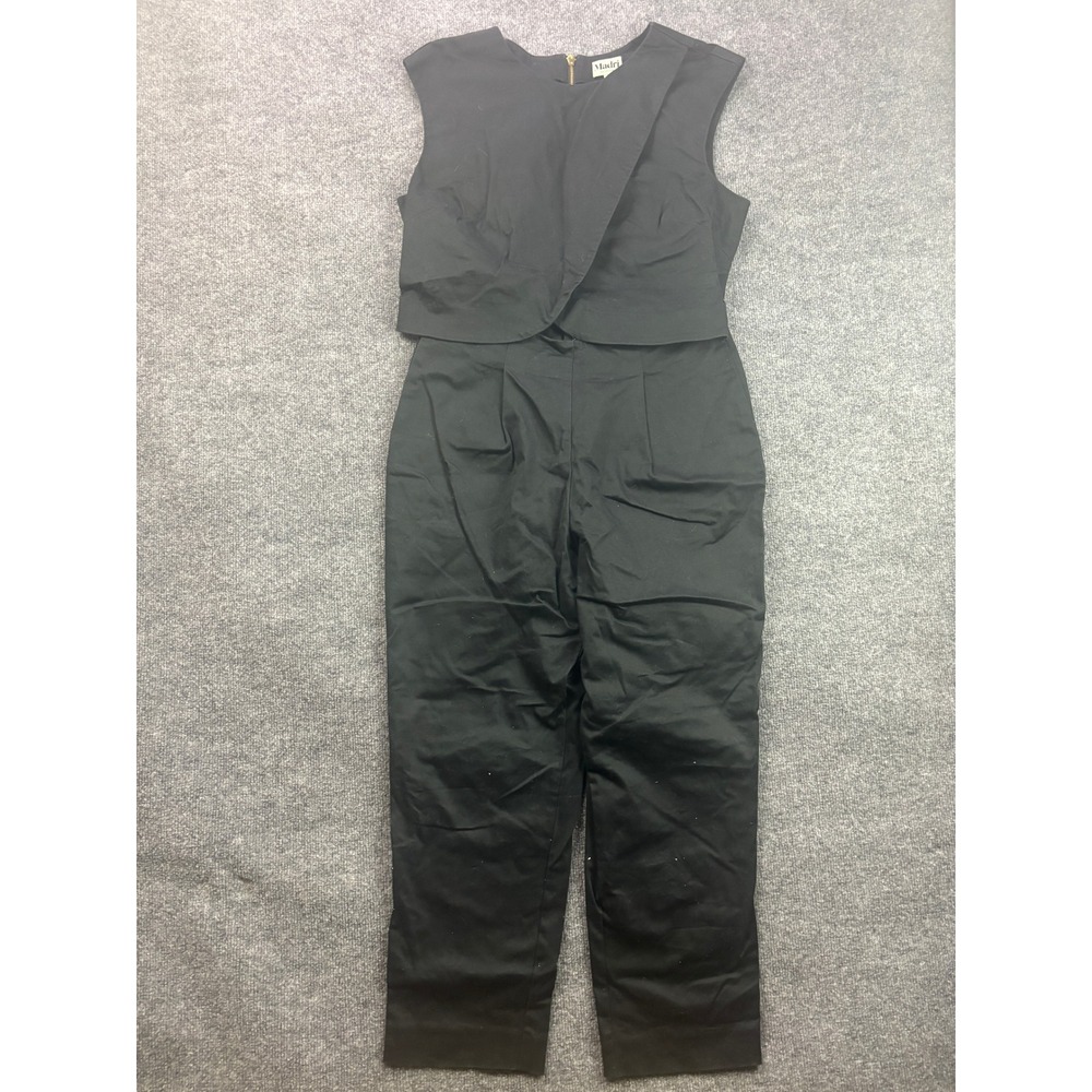 Madri Collection Sleeveless Jumpsuit Womens M Wrap Front Nursing Tapered Leg
